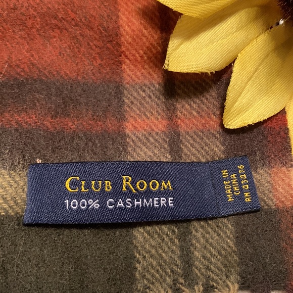 CLUB ROOM 100% Cashmere (unisex) scarf / NWT / gorgeous colors / so very⦠- Picture 4 of 8